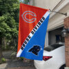 Bears vs Panthers House Divided Flag, NFL House Divided Flag, NFL House Divided Flag