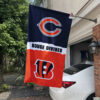 Bears vs Bengals House Divided Flag, NFL House Divided Flag, NFL House Divided Flag