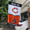 Bears vs Browns House Divided Flag, NFL House Divided Flag, NFL House Divided Flag