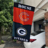 Bears vs Packers House Divided Flag, NFL House Divided Flag, NFL House Divided Flag