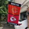 Bears vs Chiefs House Divided Flag, NFL House Divided Flag, NFL House Divided Flag