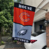 Bears vs Eagles House Divided Flag, NFL House Divided Flag, NFL House Divided Flag