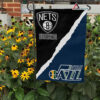 Nets vs Jazz House Divided Flag, NBA House Divided Flag, NBA House Divided Flag