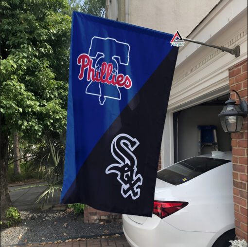 Phillies vs White Sox House Divided Flag, MLB House Divided Flag