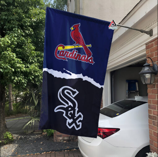 Cardinals vs White Sox House Divided Flag, MLB House Divided Flag