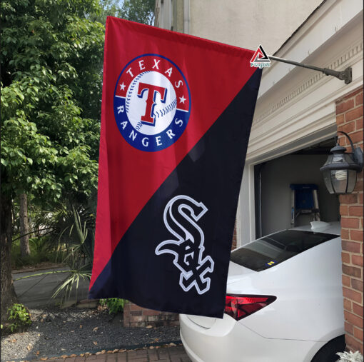 Rangers vs White Sox House Divided Flag, MLB House Divided Flag