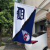 Tigers vs Guardians House Divided Flag, MLB House Divided Flag