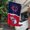 Twins vs Guardians House Divided Flag, MLB House Divided Flag