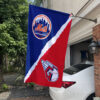 Mets vs Guardians House Divided Flag, MLB House Divided Flag