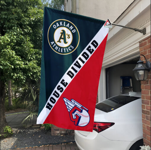 Athletics vs Guardians House Divided Flag, MLB House Divided Flag