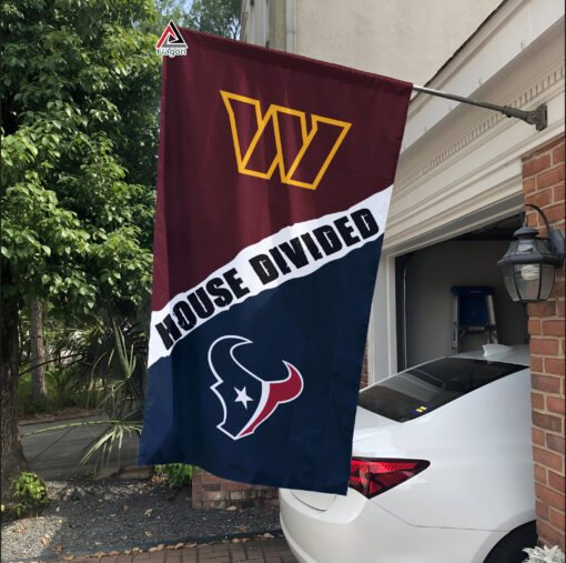 Commanders vs Texans House Divided Flag, NFL House Divided Flag