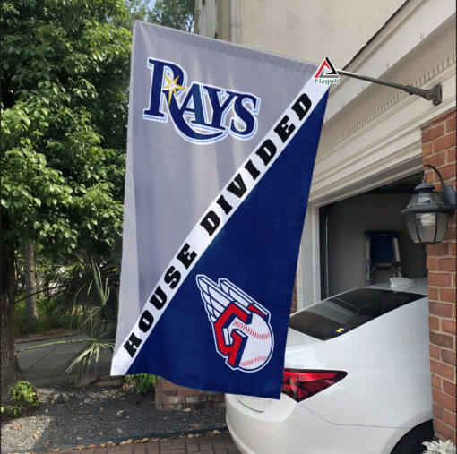 Rays vs Guardians House Divided Flag, MLB House Divided Flag