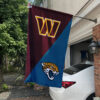 Commanders vs Jaguars House Divided Flag, NFL House Divided Flag, NFL House Divided Flag