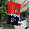 Browns vs Falcons House Divided Flag, NFL House Divided Flag