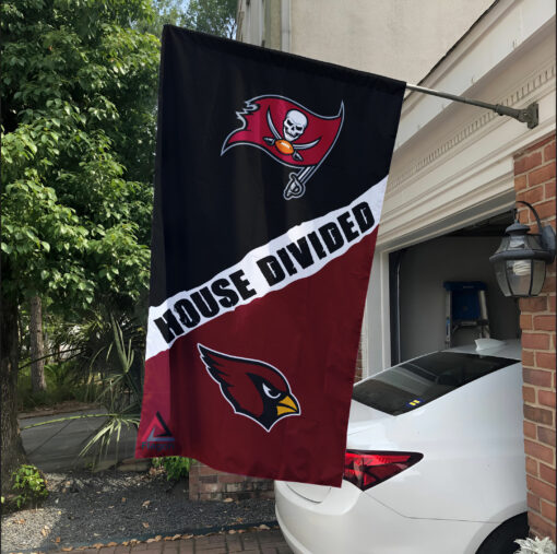 Buccaneers vs Cardinals House Divided Flag, NFL House Divided Flag