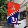 Browns vs Giants House Divided Flag, NFL House Divided Flag