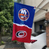 Islanders vs Hurricanes House Divided Flag, NHL House Divided Flag