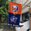 Islanders vs Blue Jackets House Divided Flag, NHL House Divided Flag