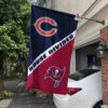 Bears vs Buccaneers House Divided Flag, NFL House Divided Flag, NFL House Divided Flag
