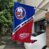 Islanders vs Red Wings House Divided Flag, NHL House Divided Flag