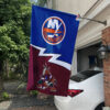 Islanders vs Coyotes House Divided Flag, NHL House Divided Flag