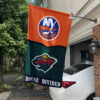 Islanders vs Wild House Divided Flag, NHL House Divided Flag