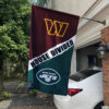 Commanders vs Jets House Divided Flag, NFL House Divided Flag, NFL House Divided Flag