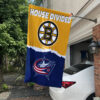 Bruins vs Blue Jackets House Divided Flag, NHL House Divided Flag