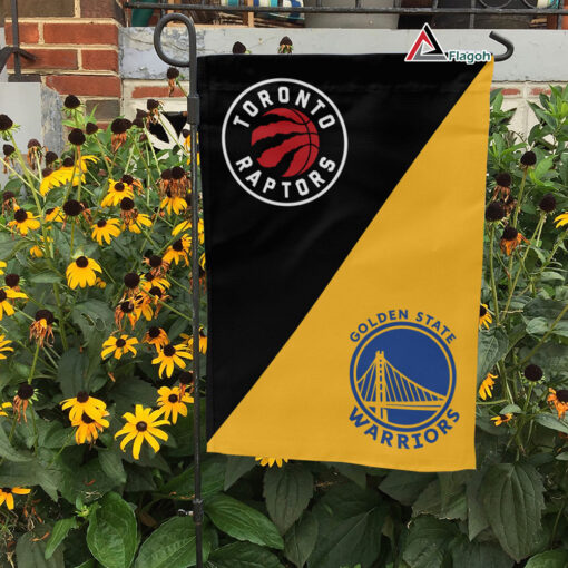 Raptors vs Warriors House Divided Flag, NBA House Divided Flag