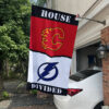 Flames vs Lightning House Divided Flag, NHL House Divided Flag