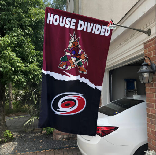 Coyotes vs Hurricanes House Divided Flag, NHL House Divided Flag
