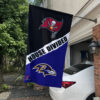 Buccaneers vs Ravens House Divided Flag, NFL House Divided Flag, NFL House Divided Flag