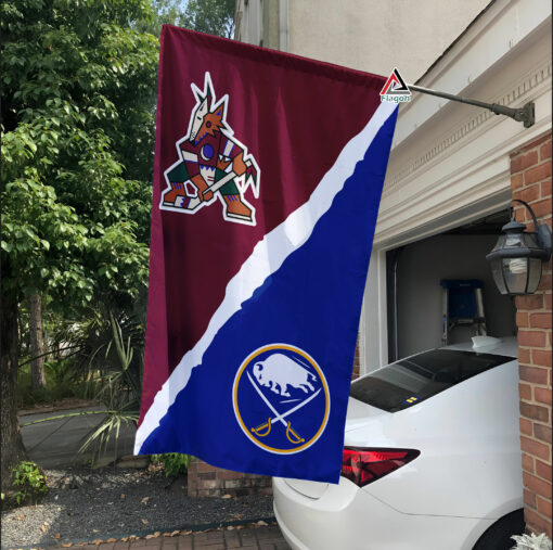 Coyotes vs Sabres House Divided Flag, NHL House Divided Flag