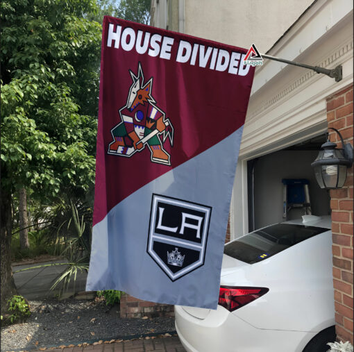 Coyotes vs Kings House Divided Flag, NHL House Divided Flag