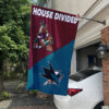 Coyotes vs Sharks House Divided Flag, NHL House Divided Flag