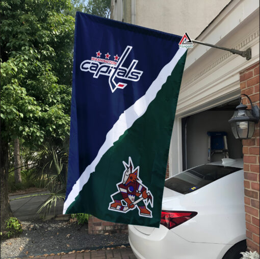 Capitals vs Coyotes House Divided Flag, NHL House Divided Flag