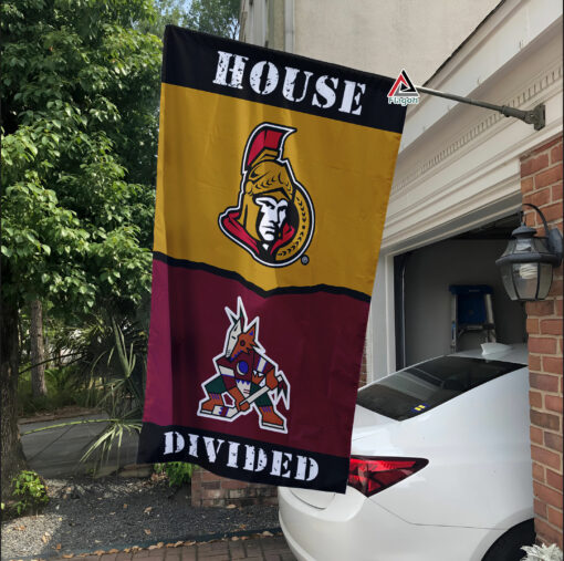 Senators vs Coyotes House Divided Flag, NHL House Divided Flag