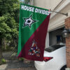 Stars vs Coyotes House Divided Flag, NHL House Divided Flag