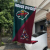 Wild vs Coyotes House Divided Flag, NHL House Divided Flag