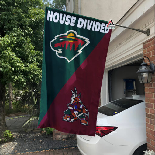 Wild vs Coyotes House Divided Flag, NHL House Divided Flag