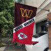 Commanders vs Chiefs House Divided Flag, NFL House Divided Flag, NFL House Divided Flag