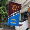 Commanders vs Chargers House Divided Flag, NFL House Divided Flag, NFL House Divided Flag