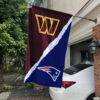 Commanders vs Patriots House Divided Flag, NFL House Divided Flag, NFL House Divided Flag