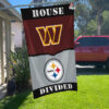 Commanders vs Steelers House Divided Flag, NFL House Divided Flag, NFL House Divided Flag
