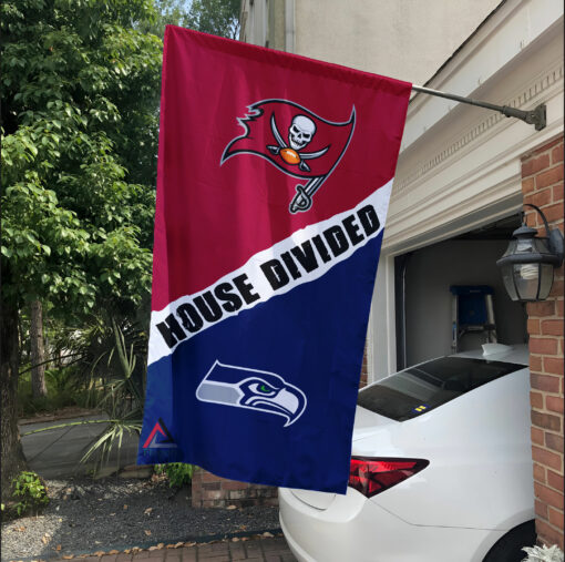 Buccaneers vs Seahawks House Divided Flag, NFL House Divided Flag