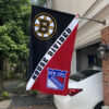 Bruins vs Rangers House Divided Flag, NHL House Divided Flag