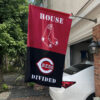 Red Sox vs Reds House Divided Flag, MLB House Divided Flag, MLB House Divided Flag