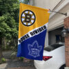 Bruins vs Maple Leafs House Divided Flag, NHL House Divided Flag