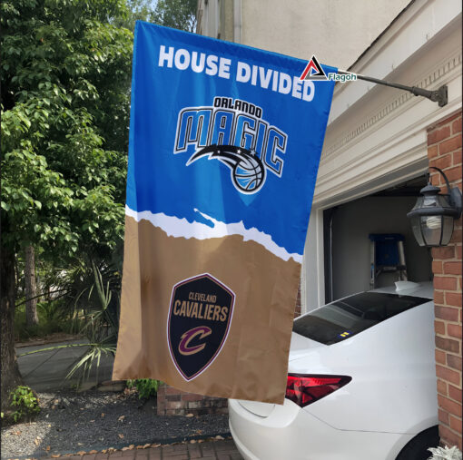 Magic vs Cavaliers House Divided Flag, NBA House Divided Flag