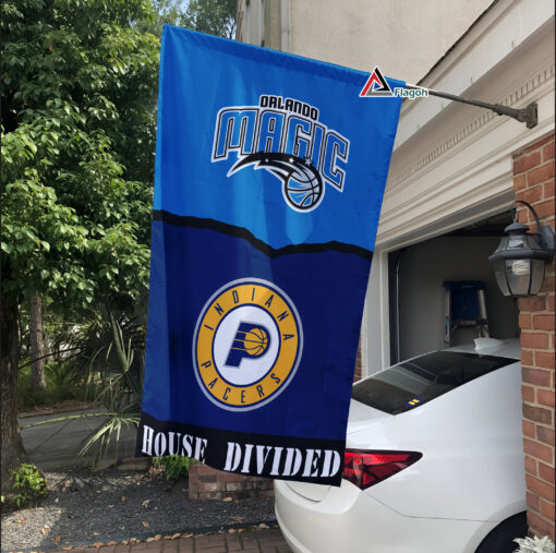 Magic vs Pacers House Divided Flag, NBA House Divided Flag